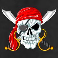 Jolly Roger Pirate Skull 7 Panel Mesh Trucker Snapback Hat