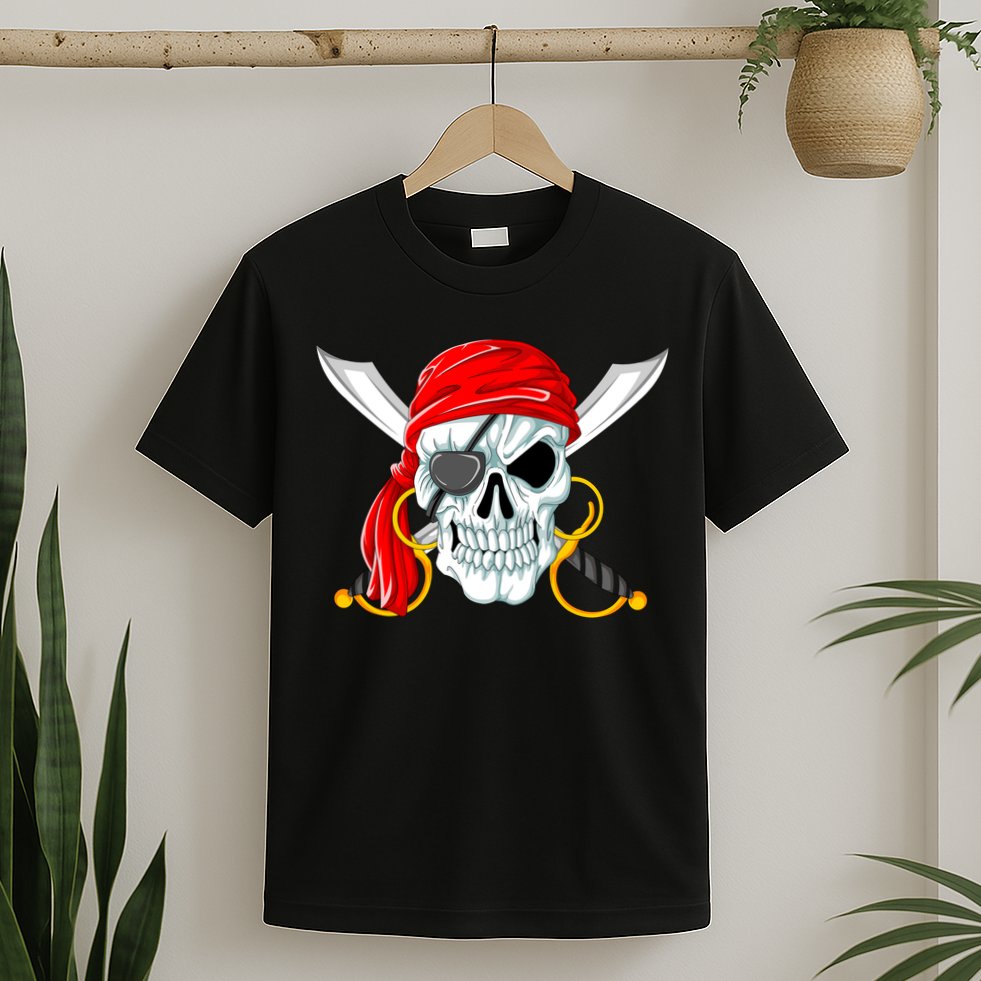 Jolly Roger Pirate Skull T-Shirt