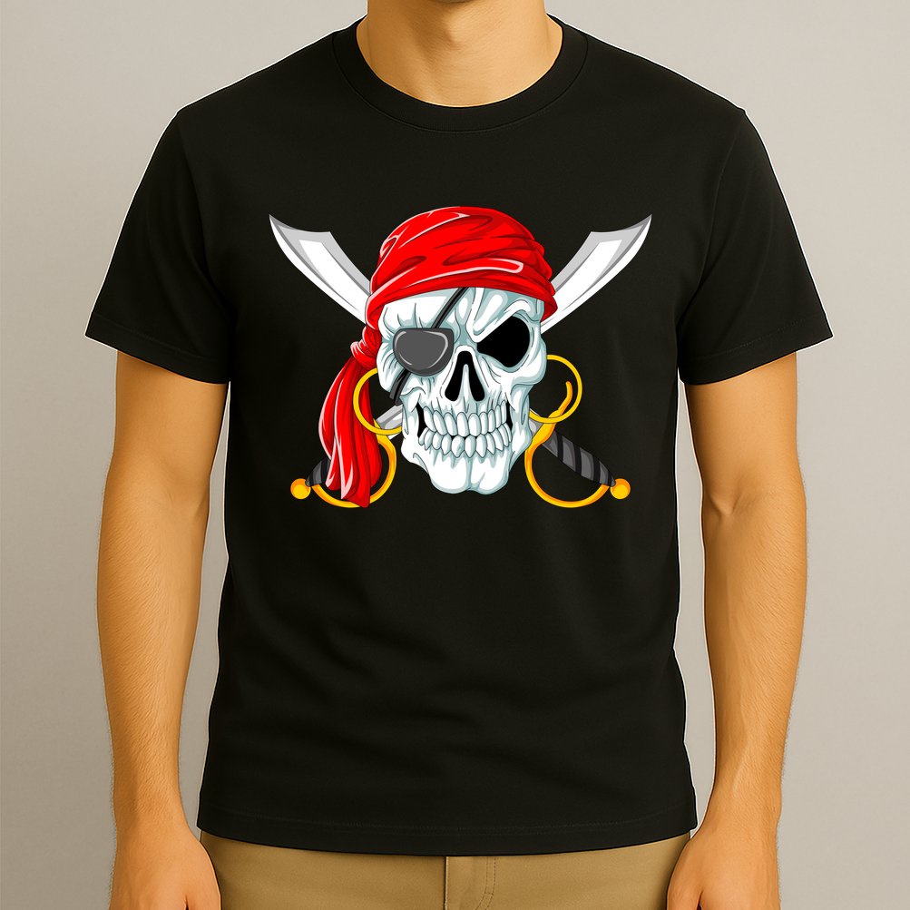 Jolly Roger Pirate Skull T-Shirt