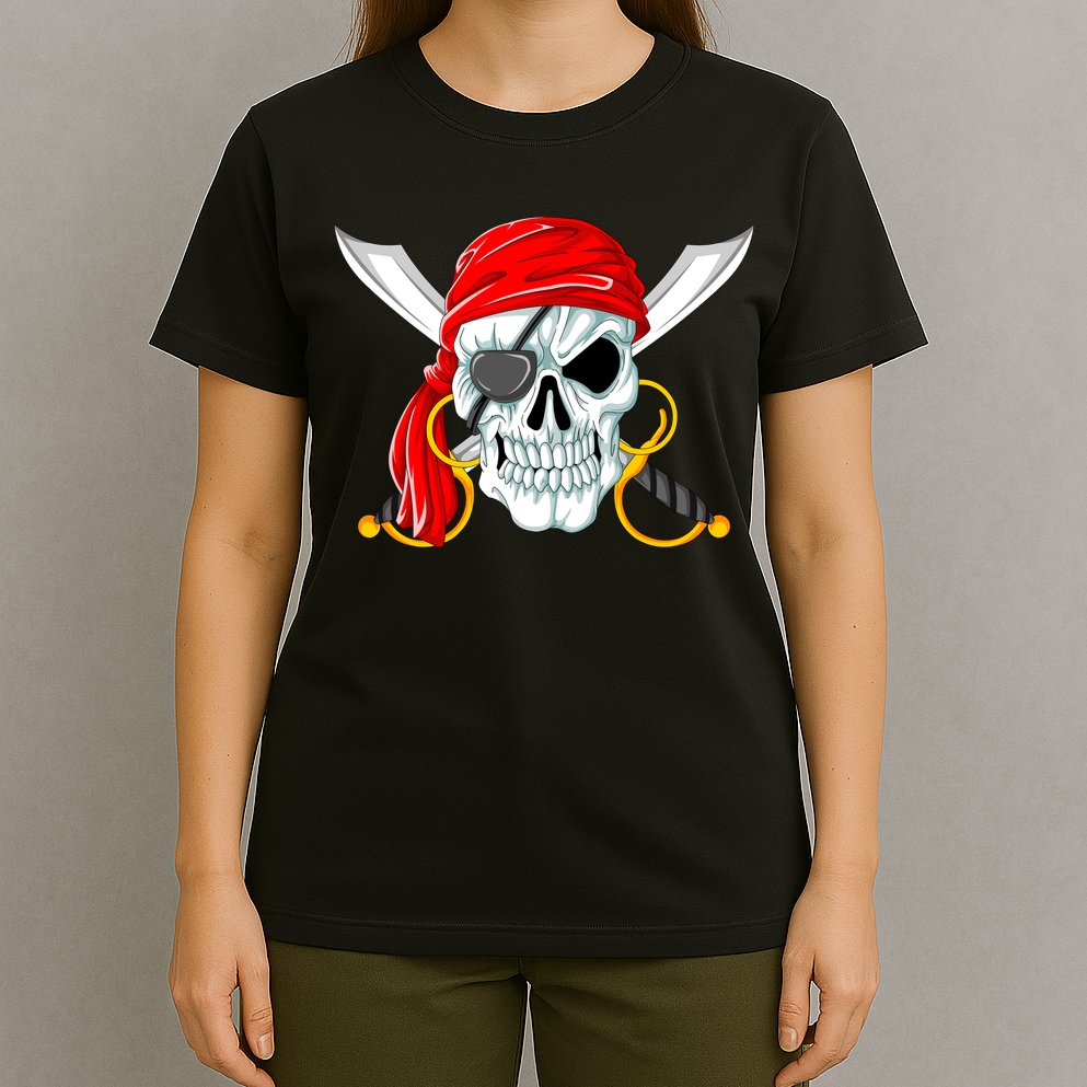 Jolly Roger Pirate Skull T-Shirt