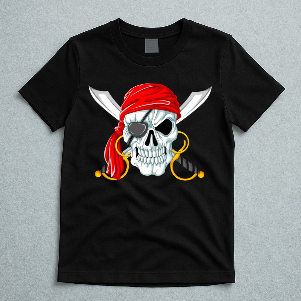 Jolly Roger Pirate Skull T-Shirt