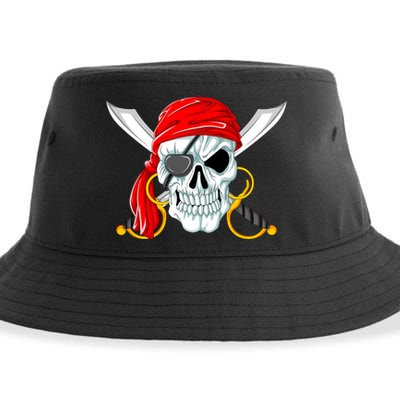 Jolly Roger Pirate Skull Sustainable Bucket Hat