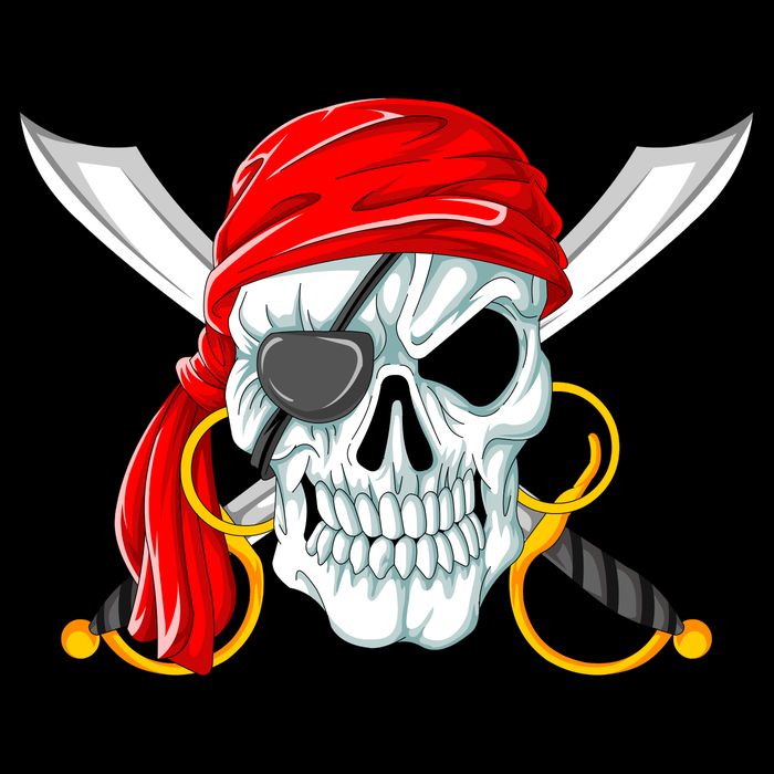 Jolly Roger Pirate Skull Sustainable Bucket Hat