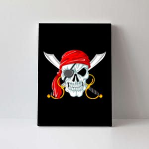 Jolly Roger Pirate Skull Canvas