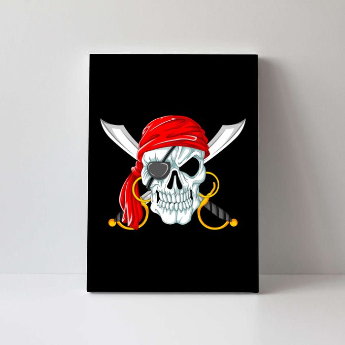 Jolly Roger Pirate Skull Canvas