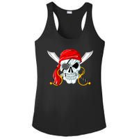 Jolly Roger Pirate Skull Ladies PosiCharge Competitor Racerback Tank