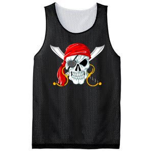 Jolly Roger Pirate Skull Mesh Reversible Basketball Jersey Tank