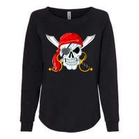 Jolly Roger Pirate Skull Womens California Wash Sweatshirt