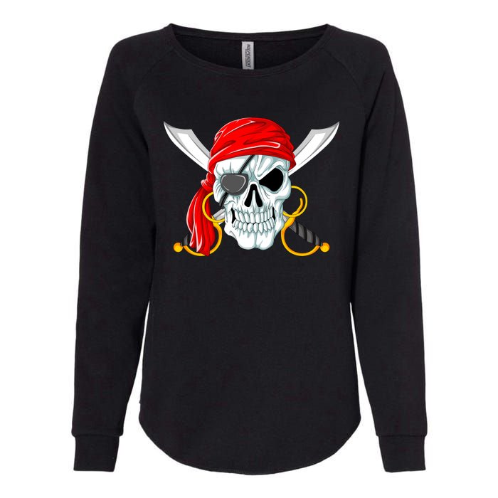 Jolly Roger Pirate Skull Womens California Wash Sweatshirt