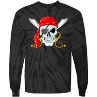 Jolly Roger Pirate Skull Tie-Dye Long Sleeve Shirt