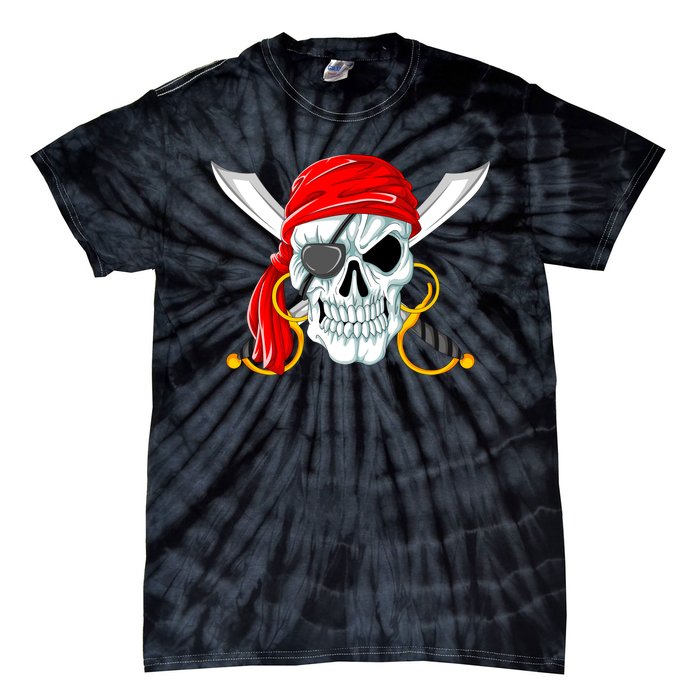 Jolly Roger Pirate Skull Tie-Dye T-Shirt