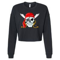 Jolly Roger Pirate Skull Cropped Pullover Crew