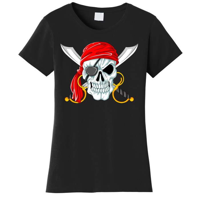 Jolly Roger Pirate Skull Women's T-Shirt