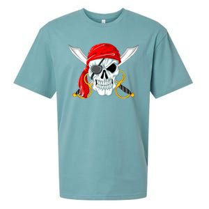 Jolly Roger Pirate Skull Sueded Cloud Jersey T-Shirt