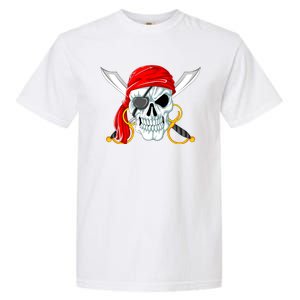 Jolly Roger Pirate Skull Garment-Dyed Heavyweight T-Shirt