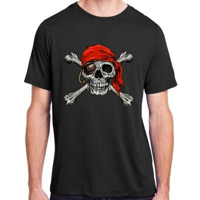 Jolly Roger Pirate Skull Crossbones Halloween Costume Adult ChromaSoft Performance T-Shirt