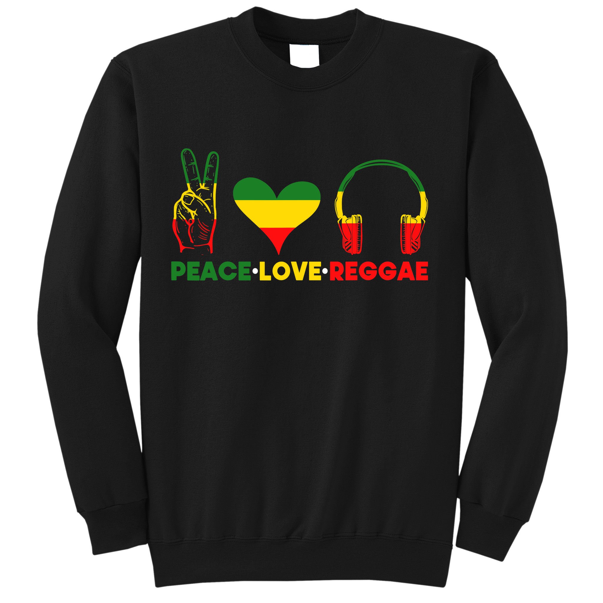 Jamaica Rastafarian Peace Love Reggae Music Rasta Sweatshirt
