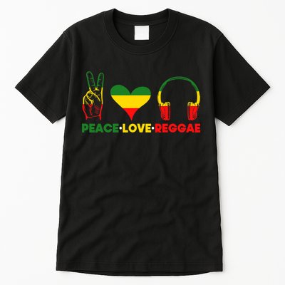 Jamaica Rastafarian Peace Love Reggae Music Rasta Tall T-Shirt