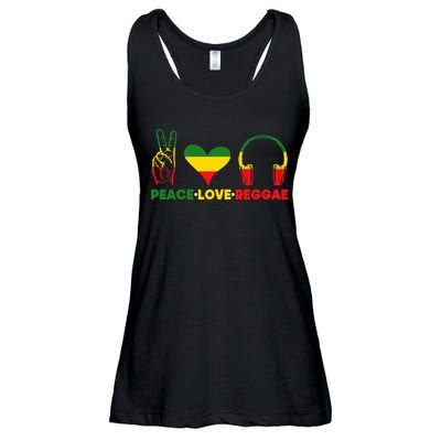 Jamaica Rastafarian Peace Love Reggae Music Rasta Ladies Essential Flowy Tank