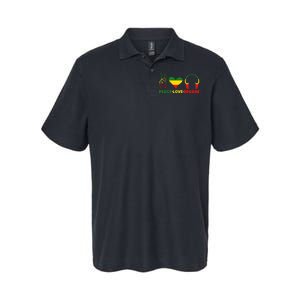 Jamaica Rastafarian Peace Love Reggae Music Rasta Softstyle Adult Sport Polo