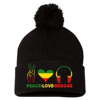 Jamaica Rastafarian Peace Love Reggae Music Rasta Pom Pom 12in Knit Beanie