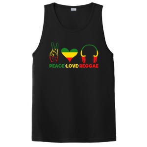 Jamaica Rastafarian Peace Love Reggae Music Rasta PosiCharge Competitor Tank