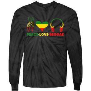 Jamaica Rastafarian Peace Love Reggae Music Rasta Tie-Dye Long Sleeve Shirt