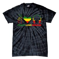 Jamaica Rastafarian Peace Love Reggae Music Rasta Tie-Dye T-Shirt