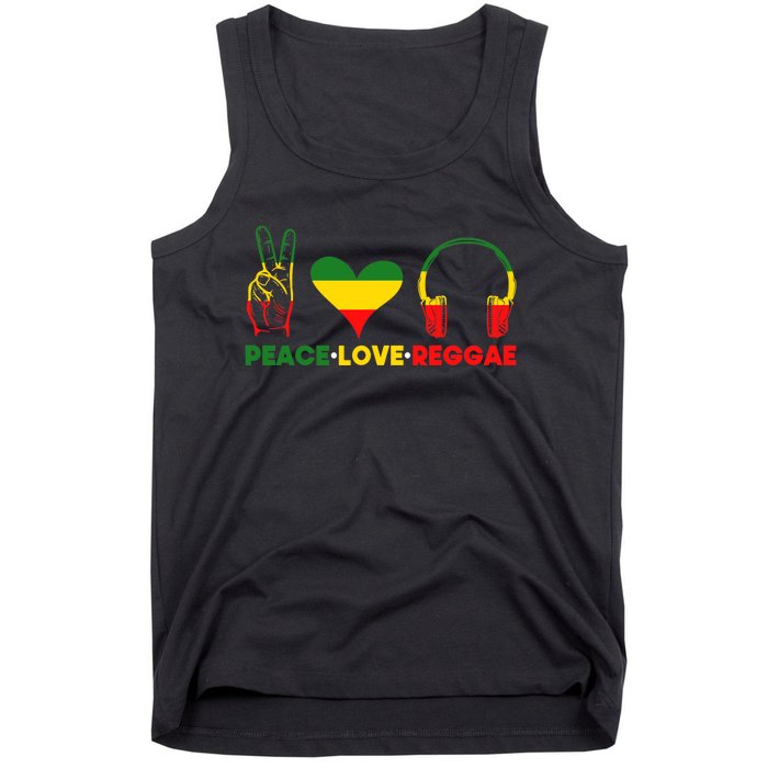 Jamaica Rastafarian Peace Love Reggae Music Rasta Tank Top