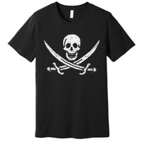 JOLLY ROGER PIRATE FLAG CALICO JACK HALLOWEEN COSTUME Premium T-Shirt