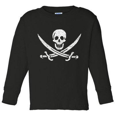 JOLLY ROGER PIRATE FLAG CALICO JACK HALLOWEEN COSTUME Toddler Long Sleeve Shirt