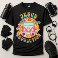 Jesus Revolution People Retro Van Bus Christian Faith Cooling Performance Crew T-Shirt