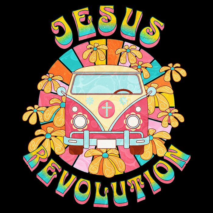 Jesus Revolution People Retro Van Bus Christian Faith Cooling Performance Crew T-Shirt