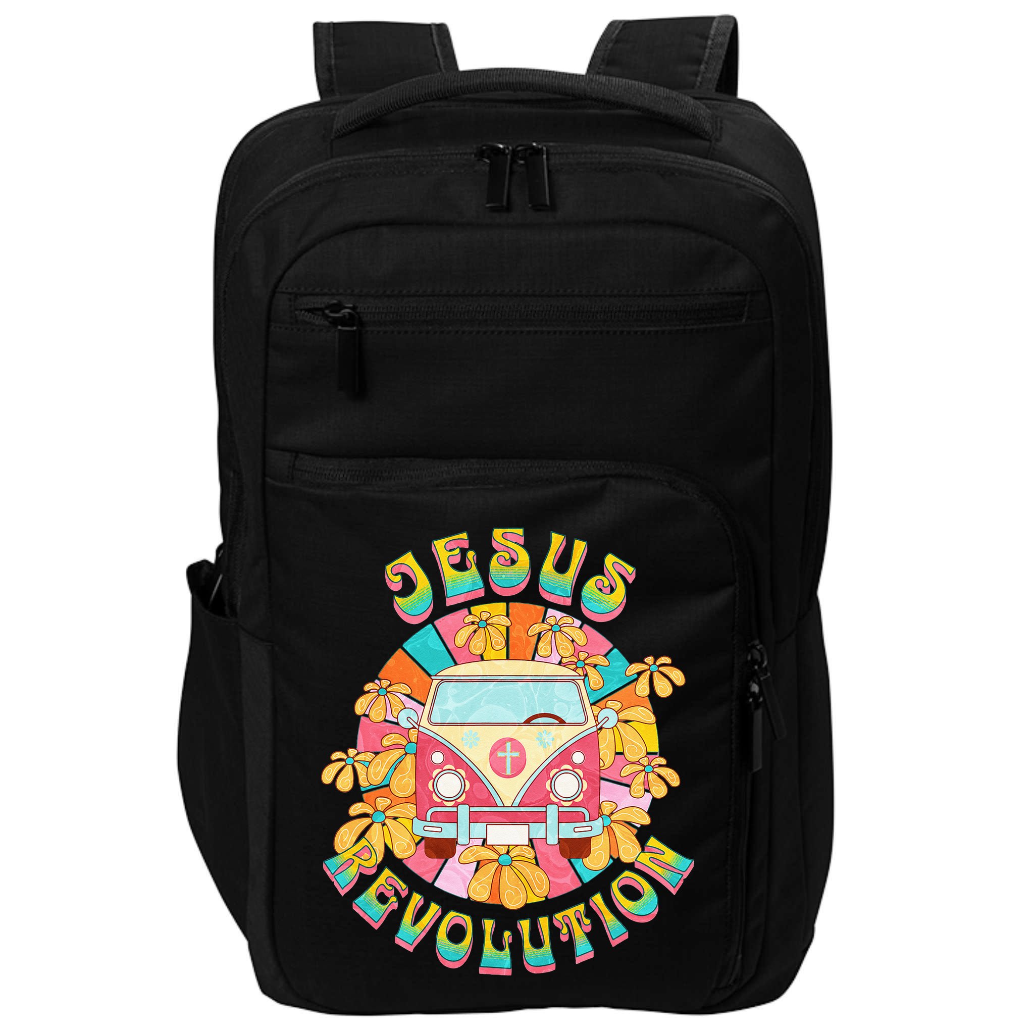 Jesus Revolution People Retro Van Bus Christian Faith Impact Tech Backpack