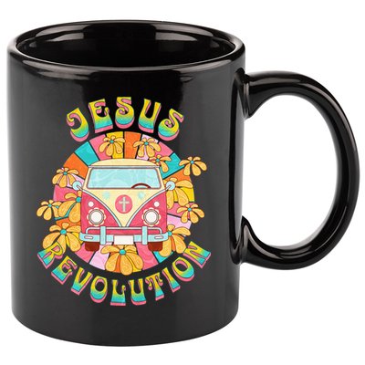 Jesus Revolution People Retro Van Bus Christian Faith 11oz C Handle Ceramic Mug