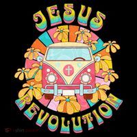 Jesus Revolution People Retro Van Bus Christian Faith 16 in Basic Backpack