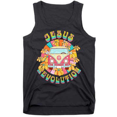 Jesus Revolution People Retro Van Bus Christian Faith Tank Top