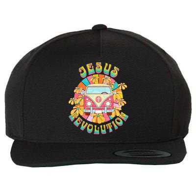 Jesus Revolution People Retro Van Bus Christian Faith Wool Snapback Cap