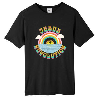 Jesus Revolution People Retro Sun Rainbow Christian Faith Tall Fusion ChromaSoft Performance T-Shirt