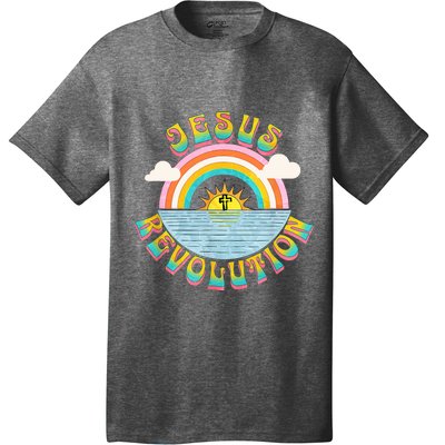 Jesus Revolution People Retro Sun Rainbow Christian Faith T-Shirt