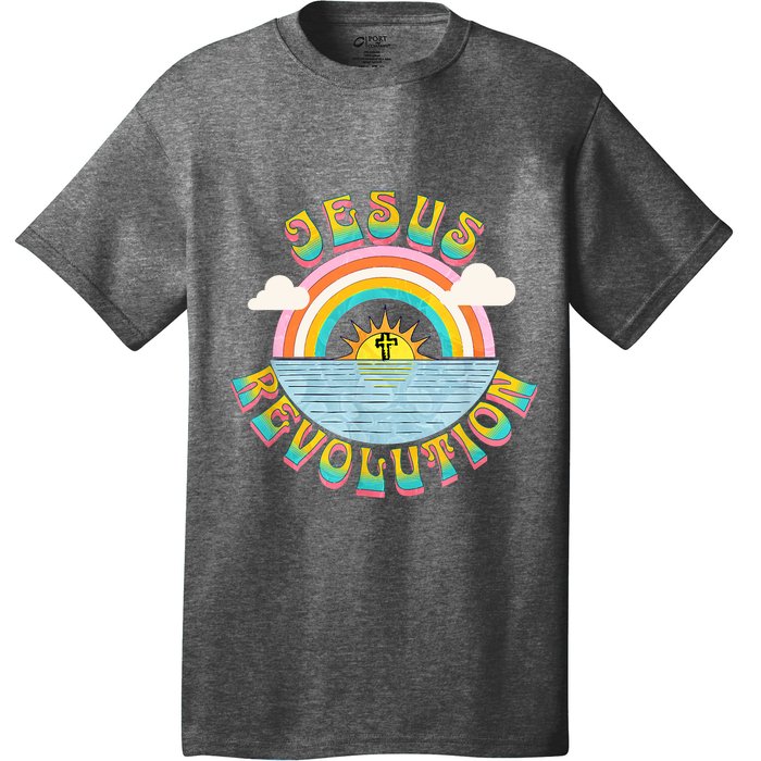 Jesus Revolution People Retro Sun Rainbow Christian Faith T-Shirt