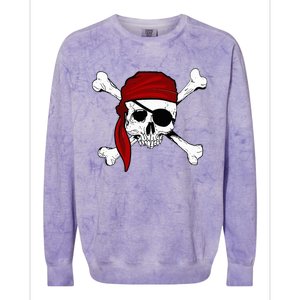 Jolly Roger Pirate Fun Pirates Skull And Cross Bones Colorblast Crewneck Sweatshirt