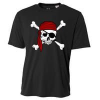 Jolly Roger Pirate Fun Pirates Skull And Cross Bones Cooling Performance Crew T-Shirt