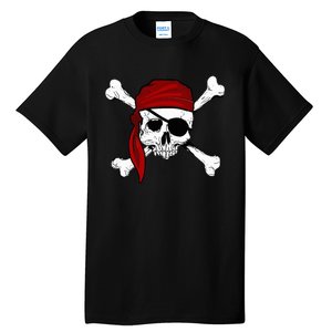 Jolly Roger Pirate Fun Pirates Skull And Cross Bones Tall T-Shirt