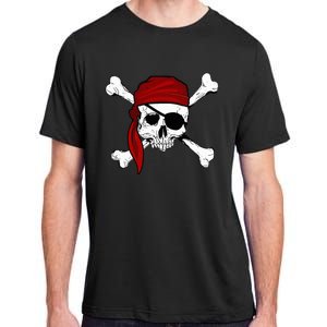 Jolly Roger Pirate Fun Pirates Skull And Cross Bones Adult ChromaSoft Performance T-Shirt