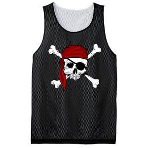 Jolly Roger Pirate Fun Pirates Skull And Cross Bones Mesh Reversible Basketball Jersey Tank