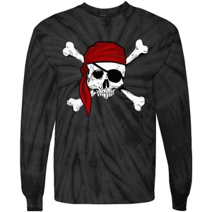 Jolly Roger Pirate Fun Pirates Skull And Cross Bones Tie-Dye Long Sleeve Shirt