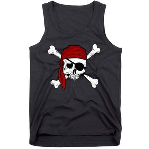 Jolly Roger Pirate Fun Pirates Skull And Cross Bones Tank Top