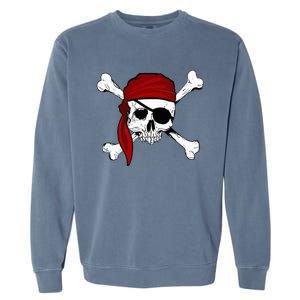 Jolly Roger Pirate Fun Pirates Skull And Cross Bones Garment-Dyed Sweatshirt