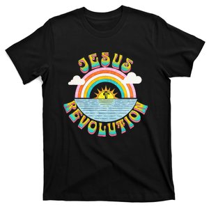 Jesus Revolution People Retro Sun Rainbow Christian Faith T-Shirt